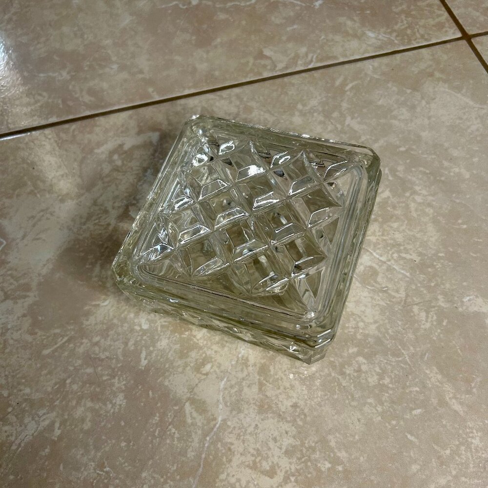 Crystal Trinket Dish with Lid